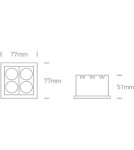 LED flush-mounted lamps - One Light BROLO 4 fixed recessed 10W 3000K black 50406C/B/W - product 4