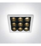 LED flush-mounted lamps - One Light BROLO 9 fixed recessed 22W 3000K white 50906C/W/W - product 1