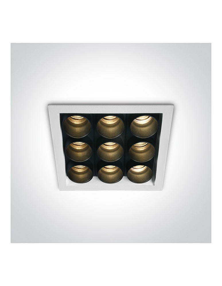 LED flush-mounted lamps - One Light BROLO 9 fixed recessed 22W 3000K white 50906C/W/W - product kolory-swiatla.pl 1