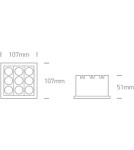 LED flush-mounted lamps - One Light BROLO 9 fixed recessed 22W 3000K white 50906C/W/W - product 3