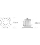 Flush-mounted hermetic lamps - One Light CAPO fixed recessed 12W 3000K white IP65 10110P/W/W - product 3
