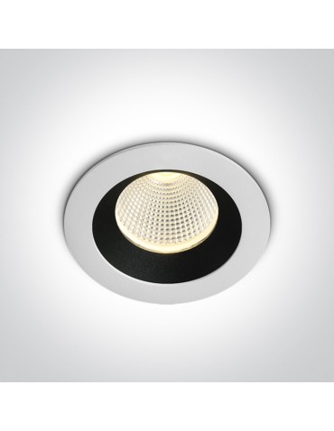 One Light CARIDEA wpust stały 3W 3000K biały-czarny  10103E/W/B/W