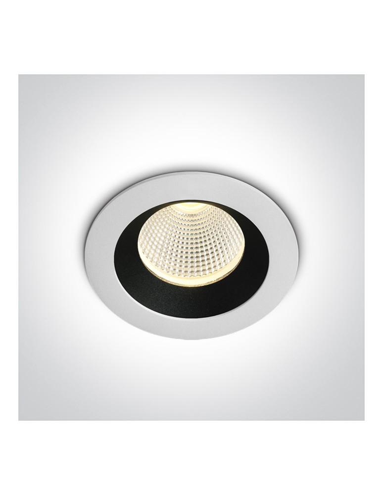 One Light CARIDEA wpust stały 3W 3000K biały-czarny  10103E/W/B/W