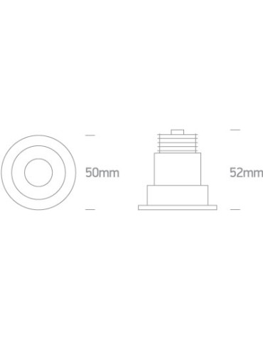 One Light CARIDEA fixed recessed 3W 3000K white-black 10103E/W/B/W - product 2