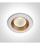 One Light CARIDEA wpust stały 3W 3000K biały-mosiężny  10103E/W/BS/W