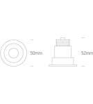 LED flush-mounted lamps - One Light CARIDEA fixed recessed 3W 3000K white-brass 10103E/W/BS/W - product 2