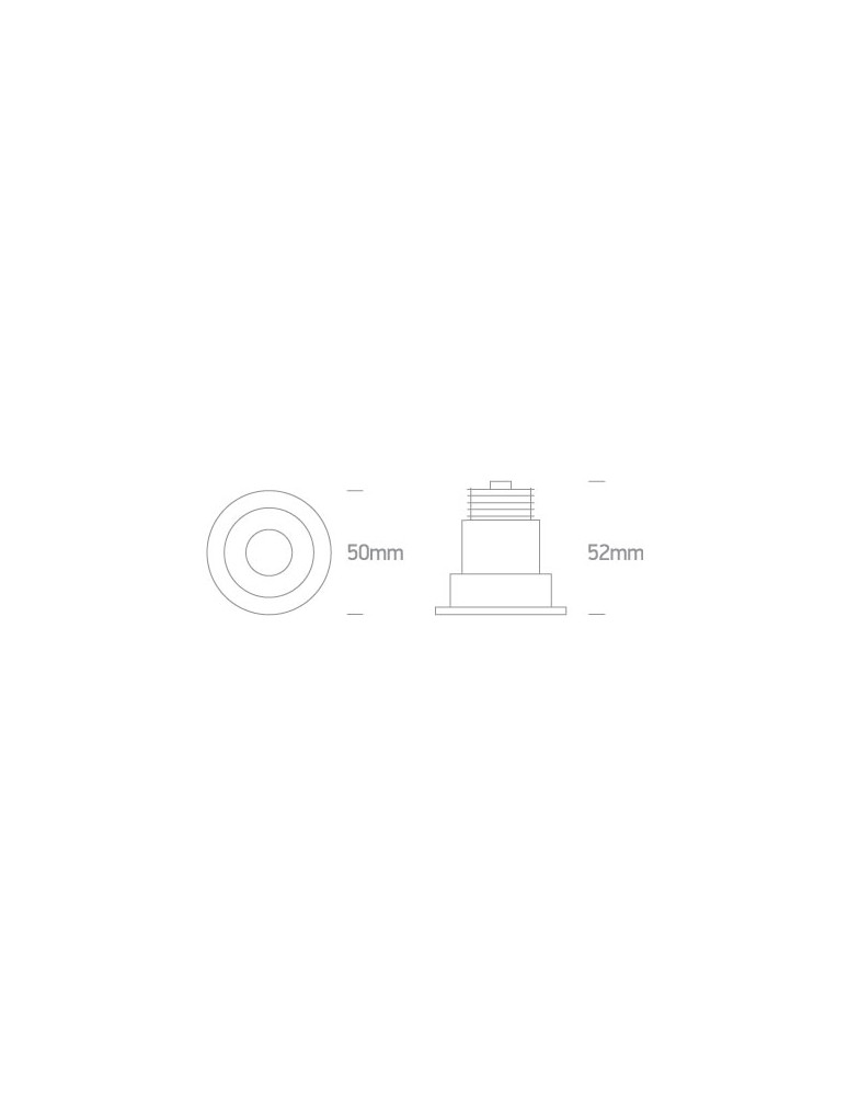 LED flush-mounted lamps - One Light CARIDEA fixed recessed 3W 3000K white-brass 10103E/W/BS/W - product kolory-swiatla.pl 2