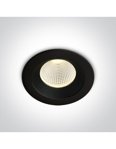 One Light CARIDEA wpust stały 3W 3000K czarny  10103E/B/B/W