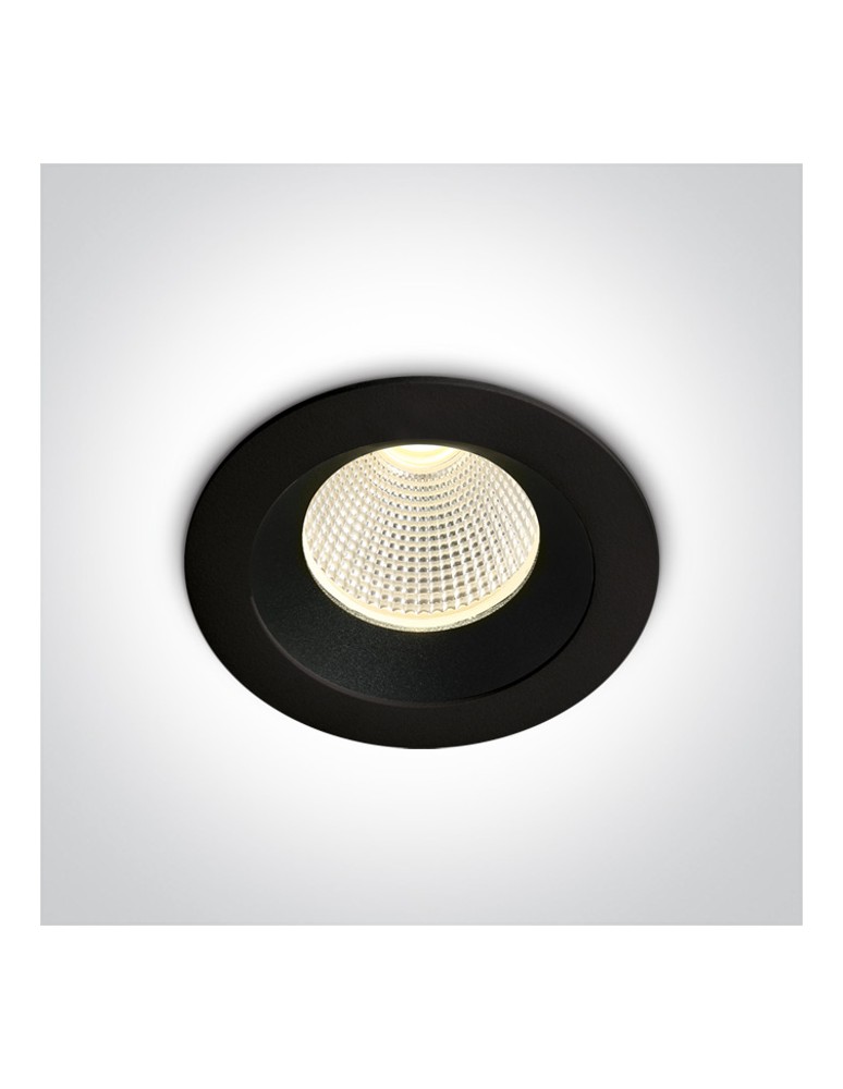 One Light CARIDEA wpust stały 3W 3000K czarny  10103E/B/B/W