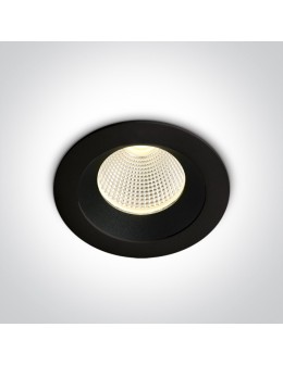 One Light CARIDEA wpust stały 3W 3000K czarny  10103E/B/B/W