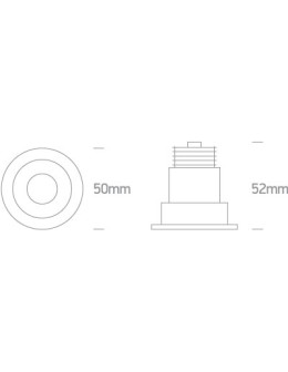 One Light CARIDEA fixed recessed 3W 3000K black-brass 10103E/B/BS/W. - product 2