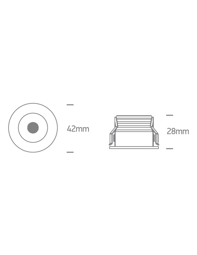 LED flush-mounted lamps - One Light DEMI fixed recessed 3W 3000K black 10103C/B/W - product kolory-swiatla.pl 2