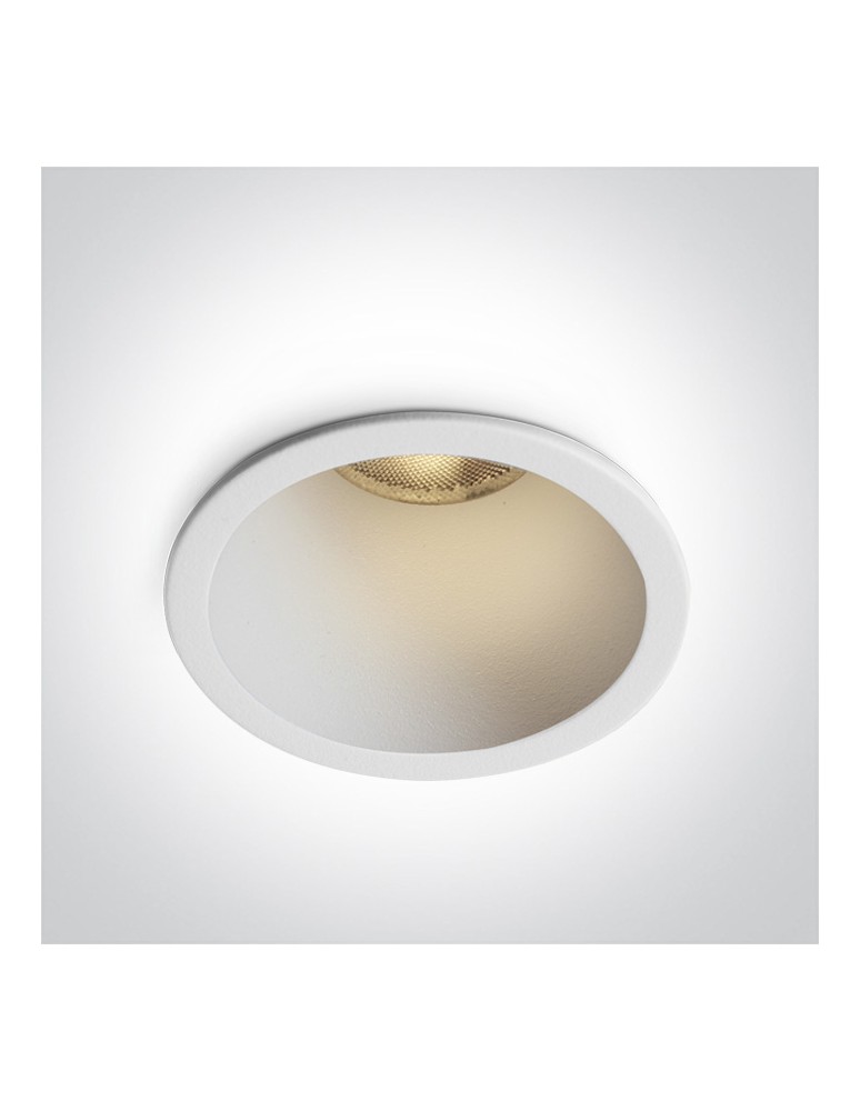 LED flush-mounted lamps - One Light DINA 7W fixed recessed 3000K-3500K-4000K white 10107J/W/V - product kolory-swiatla.pl 1