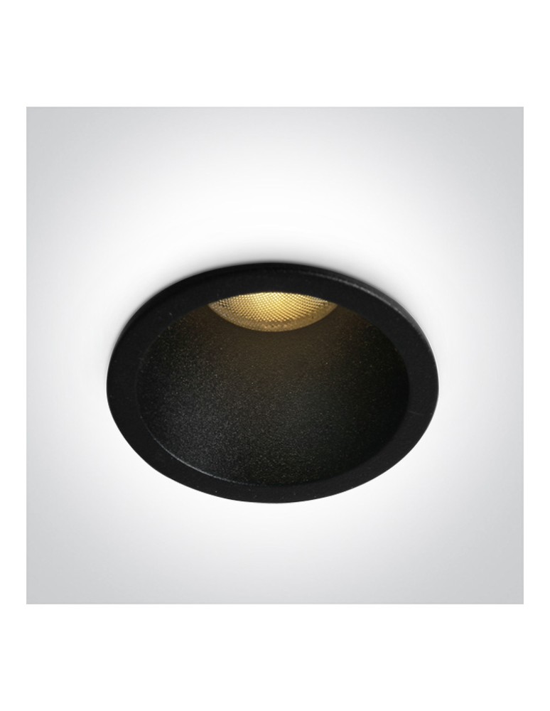 LED flush-mounted lamps - One Light DINA fixed recessed 7W 3000K-3500K-4000K black 10107J/B/V - product kolory-swiatla.pl 1