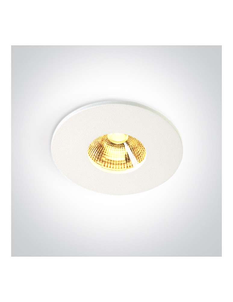 One Light DONA wpust stały 6,5W 3000K biały IP65 10107PA/W/W