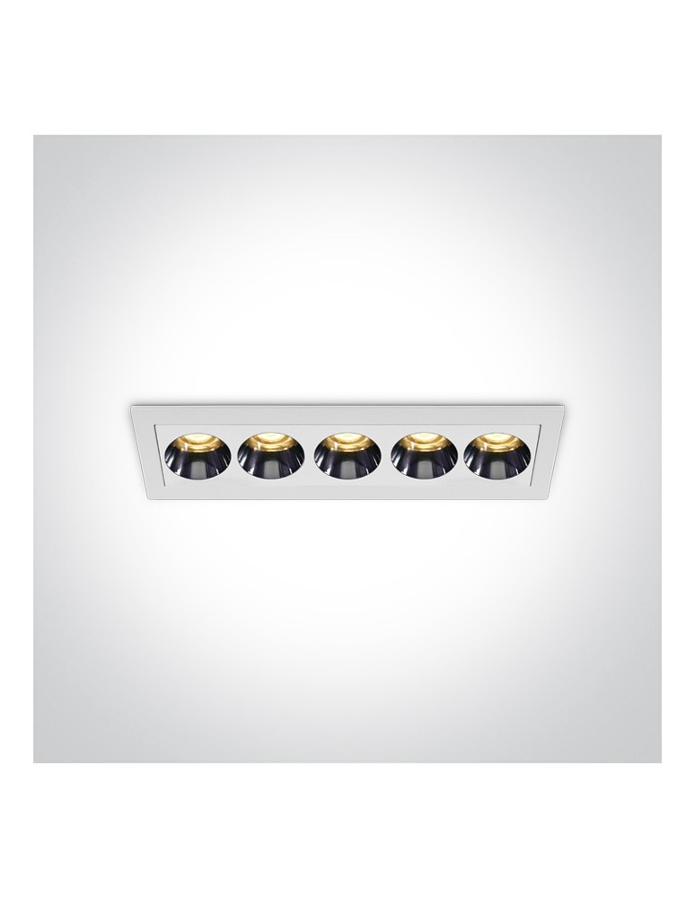 LED flush-mounted lamps - One Light FERO 5 fixed recessed 12W 3000K white 50012H/W/W - product kolory-swiatla.pl 1