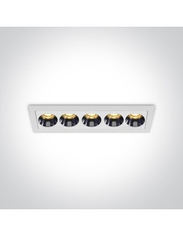 One Light FERO 5 wpust stały 12W 3000K biały 50012H/W/W