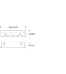 One Light FERO 5 wpust stały 12W 3000K biały  50012H/W/W
