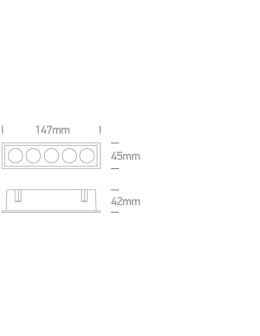 One Light FERO 5 wpust stały 12W 3000K biały 50012H/W/W - produkt 2