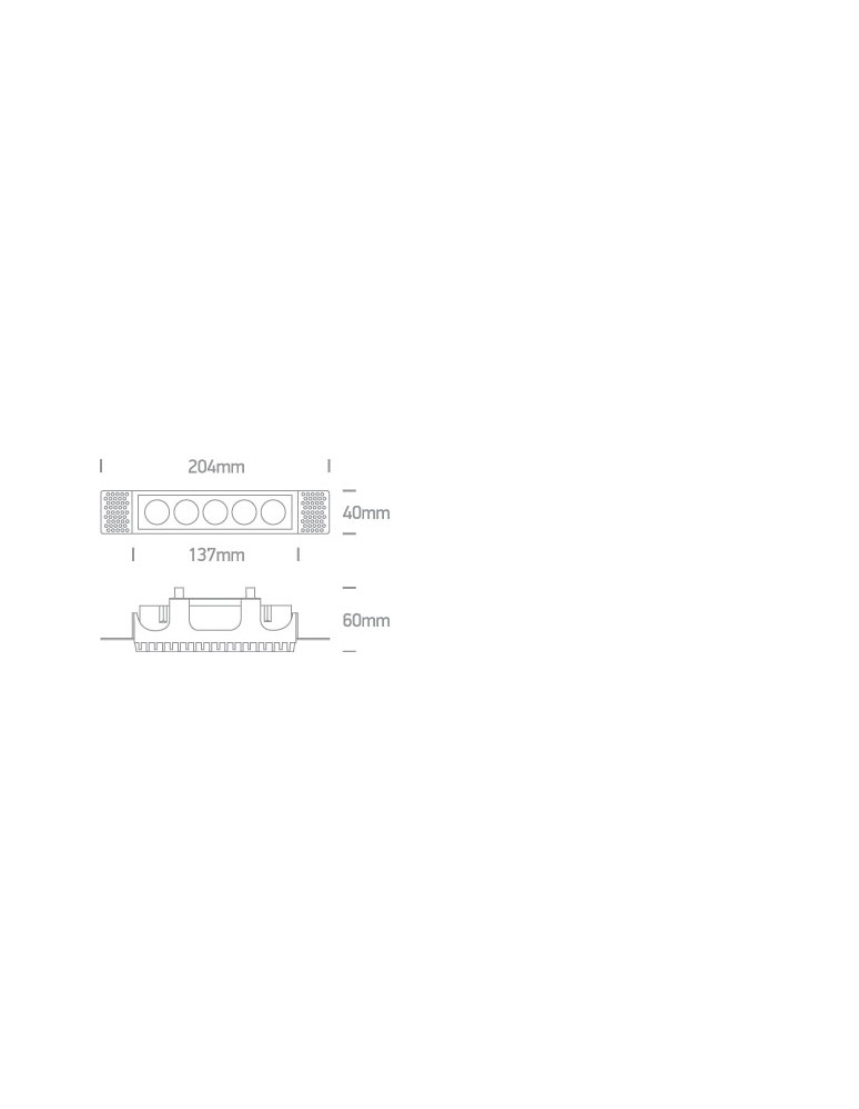 One Light FERO 5T wpust stały bezramkowy 12W 3000K biały  50012HTR/W/W