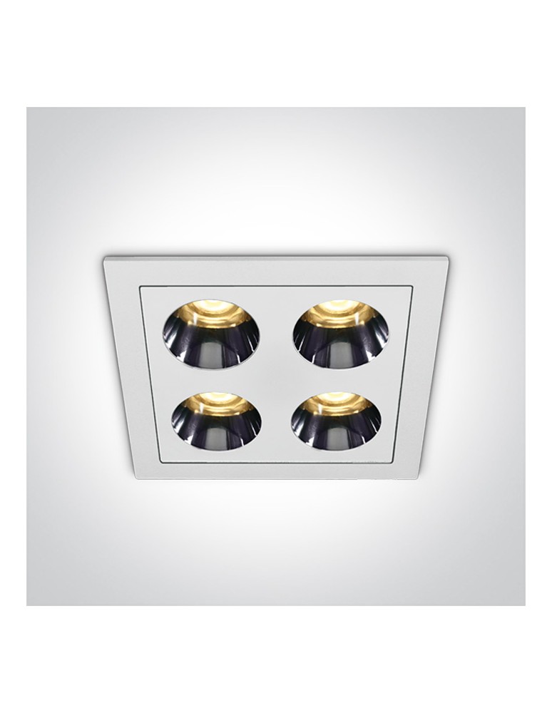 LED flush-mounted lamps - One Light FERO K fixed recessed 10W 3000K white 50110H/W/W - product kolory-swiatla.pl 1