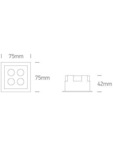 One Light FERO K wpust stały 10W 3000K biały  50110H/W/W - produkt 2