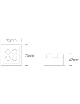 One Light FERO K wpust stały 10W 3000K biały  50110H/W/W - produkt 2