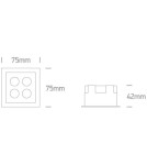 LED flush-mounted lamps - One Light FERO K permanent 10W 3000K recessed recess black 50110H/B/W - product 2