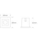 LED flush-mounted lamps - One Light FERO K fixed recessed 3W 3000K black 50103H/B/W - product 2