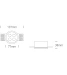 One Light FERO O TR wpust stały bezramkowy 10W 3000K biały  10110HTR/W/W