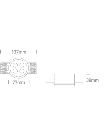 One Light FERO O TR wpust stały bezramkowy 10W 3000K biały  10110HTR/W/W - produkt 2