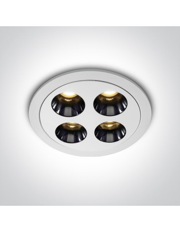 One Light FERO O fixed recessed 10W 3000K white 10110H/W/W