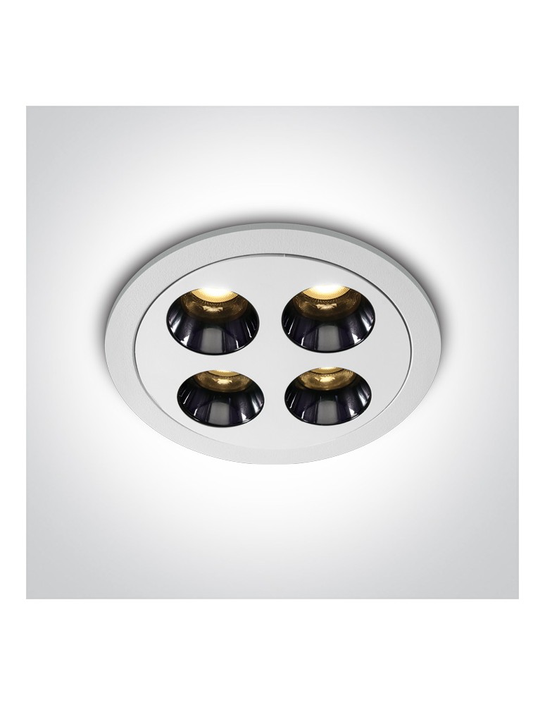 LED flush-mounted lamps - One Light FERO O fixed recessed 10W 3000K white 10110H/W/W - product kolory-swiatla.pl 1