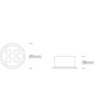 One Light FERO O wpust stały 10W 3000K biały  10110H/W/W