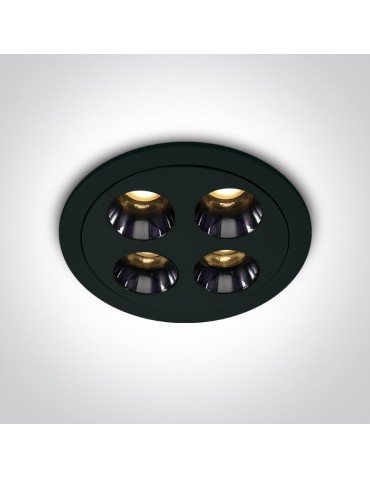 One Light FERO O fixed recessed 10W 3000K black 10110H/B/W