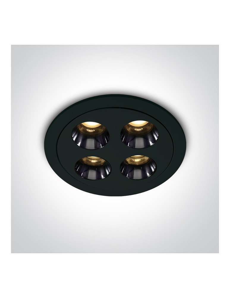 One Light FERO O wpust stały 10W 3000K czarny  10110H/B/W