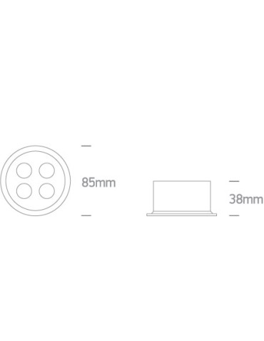 One Light FERO O fixed recessed 10W 3000K black 10110H/B/W - product 2