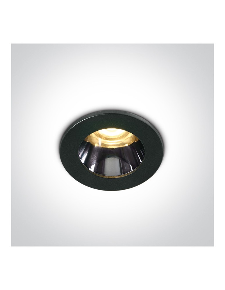 One Light FERO O wpust stały 3W 3000K czarny  10103H/B/W