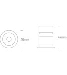 LED flush-mounted lamps - One Light FERO O fixed recessed 3W 3000K black 10103H/B/W - product 2