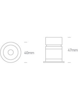 One Light FERO O wpust stały 3W 3000K czarny  10103H/B/W - produkt 2