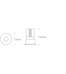 LED flush-mounted lamps - One Light GAIA fixed recessed 12W 3000K white 10112K/W/W - product 2