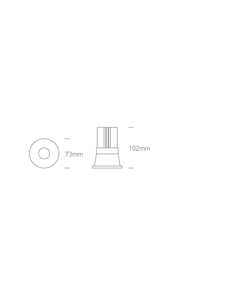 LED flush-mounted lamps - One Light GAIA fixed recessed 12W 3000K white 10112K/W/W - product kolory-swiatla.pl 2