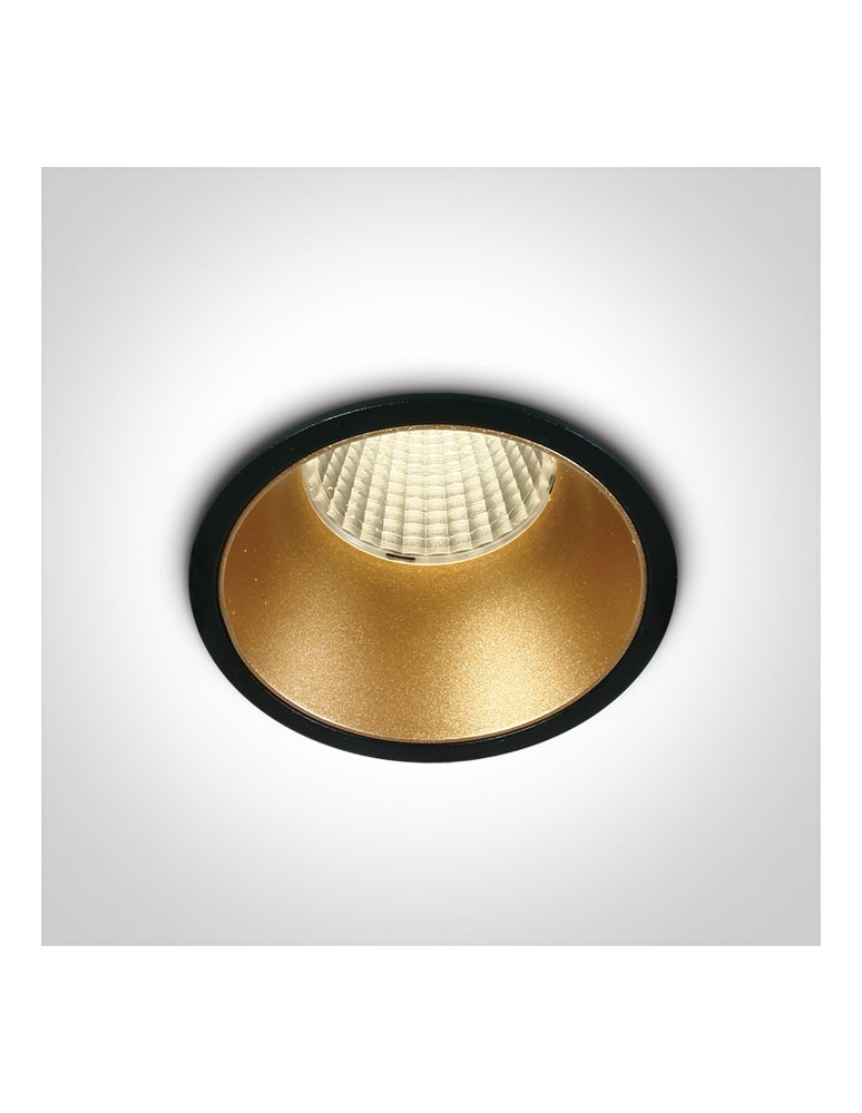 One Light GAIA wpust stały 12W 3000K czarny  10112K/B/W