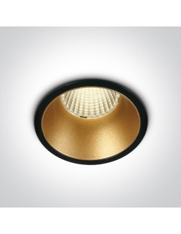 One Light GAIA wpust stały 12W 3000K czarny 10112K/B/W