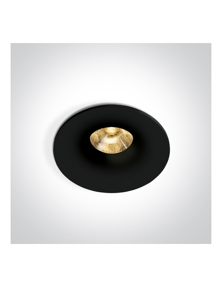 Flush-mounted hermetic lamps - One Light INIA fixed recessed 6.5W 3000K black IP65 10107DB/B/W - product kolory-swiatla.pl 1