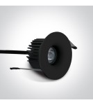 One Light INIA wpust stały 6,5W 3000K czarny IP65 10107DB/B/W