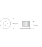 Flush-mounted hermetic lamps - One Light INIA fixed recessed 6.5W 3000K black IP65 10107DB/B/W - product 3