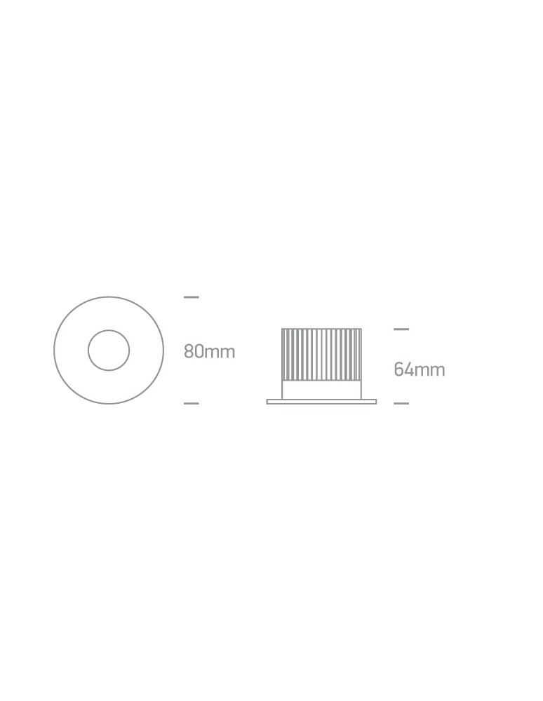 Flush-mounted hermetic lamps - One Light INIA fixed recessed 6.5W 3000K black IP65 10107DB/B/W - product kolory-swiatla.pl 3
