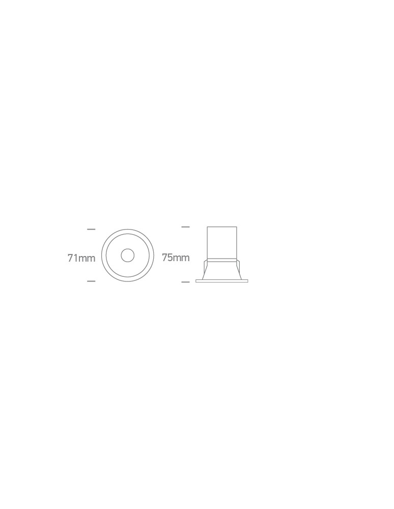 LED flush-mounted lamps - One Light KOLA 7W fixed recessed 3000K-4000K-5000K white 10107D/W/V. - product kolory-swiatla.pl 3