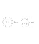 LED flush-mounted lamps - One Light LOARA fixed recessed 7W 3000K black 10107A/B/W. - product 2